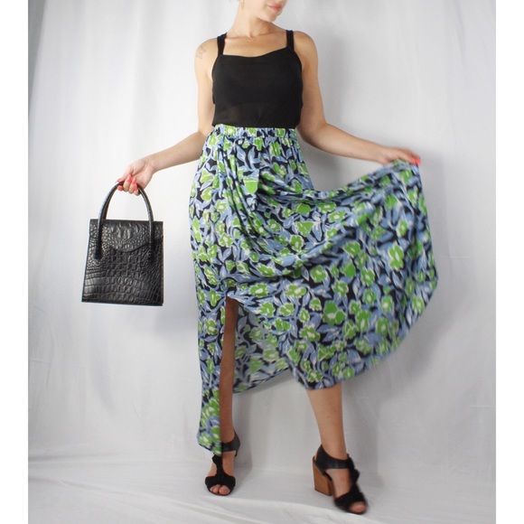 Christian Wijnants Silk Hand Painted Floral Skirt - Picture 1 of 12